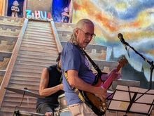 Me, jammin' with Zocatto Blues band, a real treat.