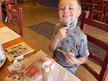 Someone loved his grandma day. Got to do exactly what he wanted. He wears the mask everywhere, no issues.  He told me he is getting the vaccine when he can because he’s “looked at all the risks.”  He looks 8 right?? Not 28 like he sounds. 