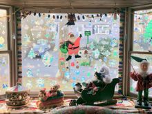 My bay window had to be kitten proofed this year so not everything was put out