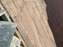 Stuck the iPhone through the slats to get this photo of the iconic Hoover dam wall.