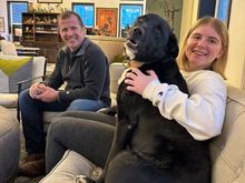 Made a friend in the lobby. 