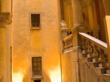 Currently, it is a musical instrument museum. In addition to its collection of 500 historic instruments , it has frescoed ceilings, Flemish tapestry work, and gilt-frame furniture