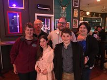 Whole family before birthday dinner.