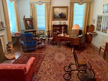 His study inside the library which was opened  during him his presidency and where he actually spent a fair amount of time when out of Washington DC. 