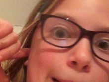 a completly surprised Annie Joy, it's not easy to surprise her.