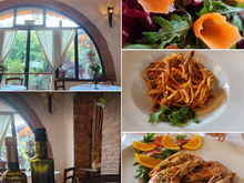 Dinner.  It was fabulous.  We saw others staying at the villa outside in the patio dining area  I've never eaten outside there.