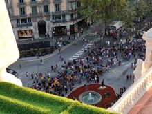 Demonstrators began around 4 pm 