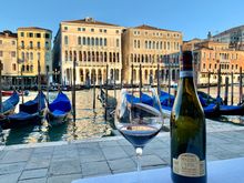View from our table on last night in Venice