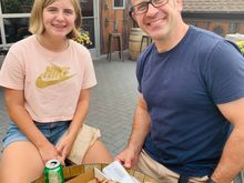 Pizza and brewery stop on our way. 