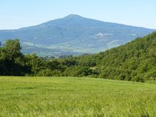 Monte Amiata was always on the horizon, from Siena to Montepulciano. This is as close as I got, about 10 miles away