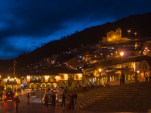 Cusco at night upon our return from MP