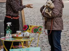 Two Breton women in 2024. Those Quimper acquaintances question the quality of um, coing (quince). The woman on the left runs 'Philomene' bakery, where one may buy traditional 'kouign aman' pastries, plus the ubiquitous macarons (try the salted caramel). Behind them is the awesome 'Tesoro' Italian deli - one of the foodic highlights of this trip. As self-caterers, we went back repeatedly: the deli was located next to Francois Les Halles permanent covered market. Plenty of 'pret a manger' options.