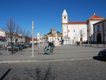 its main square with sculptures where you can park