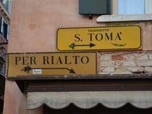 signpost for traghetto