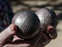 Vannes featured a pair of petanque terrains directly across from our wonderful rental house in the Port de Plaisance.