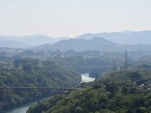 View of the Kiso River from Naegi Castle ruins