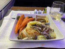 Miso seabass, mash, savoy cabbage, baby carrots Tasted a lot better than it looked