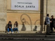 The Scala Santa is where devoted folks sometimes ascend the stairs on their knees.