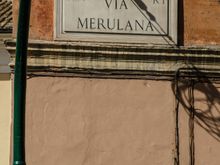 We left our neighborhood on foot. I was wearing brown socks.