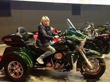 Eser rides as if she belongs on one