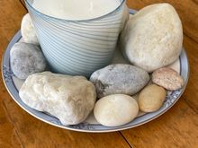 Rocks and a candle same friend gave me. 