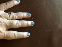 Liz, here’s the current color. Its my favorite, the one I most often wear. 

kswl, I chose the paint color!   Though it was approved by the expert. When mixed into the cement it will be beautiful, I think, and even more complex.

