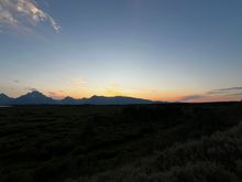 Sunset view right outside Jackson Lake lodge 