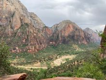 Hiking up in the rain