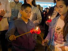 Lighting candles