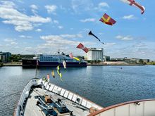 From the Britannia looking at our cruise ship 
