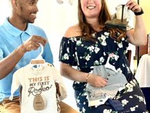 Kaleb already has a pair of cowboy boots!