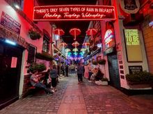 The Duke of York (and surrounding bars) is a popular evening destination