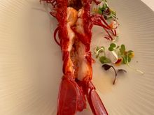 Carabinero (giant red shrimp); this seemed skimpy as compared to those I devoured at ANTONIO, but the meat was tasty and gorgeously sweet and I sopped up everything inside the shell--eating with my hands, as I usually do with shrimp.