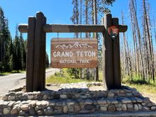 Re-entering Grand Teton on our way to the airport