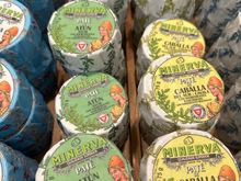 ROUND TINS OF PATE:  TUNA AND MACKEREL....these are much less pricey than the conservas of pure fish, and I think they make great gifts, taking up minimal space in luggage.  