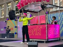 The male dancers came on stage shortly after this pic and boy could they bust some moves!