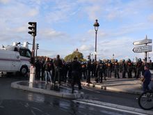 Protest! I heard later that the firefighters were protesting something.