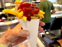The famous fries are typically served in a cone with mayonnaise or some other interesting sauces. I decided to stick with a known quantity…