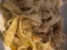 Over-the-top wonderful white veal ragu on pappardelle...I would consider this an essential item to order.....