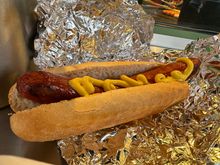 The second wurst in the menu which I posted earlier, in the Viktualenmarkt.....note the crisped exterior of the roll...not the soft, spongy typical New York City hot dog...even at places like the acclaimed Katz', the rolls are NOT good....but I never knew, before eating a wurst in Munich!!!!!!