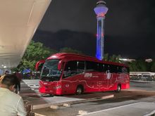 There were actually three buses lined up when we got to the bus stop. Some go to Playa Del Carmen, some to downtown so make sure you are on the right bus.