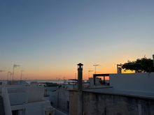 Sunrise from our rooftop.