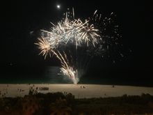 We’re getting a nice fireworks show on the beach tonight! 