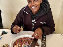 Joyce’s souvenir/jewelry shopping done on day one at this genuine Kenyan glass bead shop. Yay!