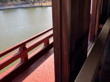 Balcony of moon viewing room; a propitious color.