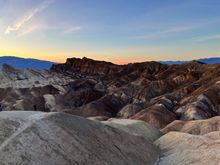 Sunset time at Zabriskie Point looking at Red Cathedral and Manly Beacon (on the left)
