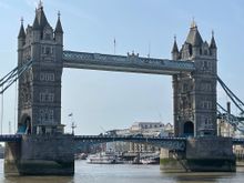 Tower Bridge.  Didn't get a chance to see it up close, will have to come back