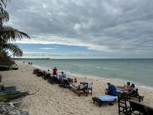 No one swimming that morning..but the water was beautiful!!