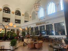 Denver Union Station.  A uniquely comfortable and attractive train station.  Terrific first place to see in the Mile High City.