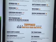 I ate here on the Denver Food Tour. ( highly recommend). Biker Jim’s. I had elk with classic toppings. Trust me, I NEVER would have chosen this place, but wow it was good. The late great Anthony Bourdain ate 5 of the hotdogs at one sitting. 